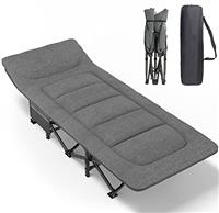 ATORPOK SHOP Camp Beds for Adults with Cushion and Pillow, Portable Travel Camping Cot for Sleeping, Lightweight Tent cot with Carry Bag for Kids Supports 450 lbs