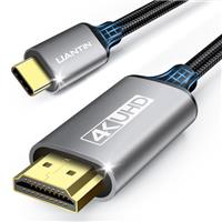 UANTIN USB C to HDMI Cable 3Ft | 4K High-Speed USB 3.1 Type-C to HDMI 2.0 Cord [Thunderbolt 3/4 Compatible] with MacBook Pro/Air,Galaxy S8 to S23,iPhone 15/Pro/Plus/Max,iPad Pro, iMac, Surface