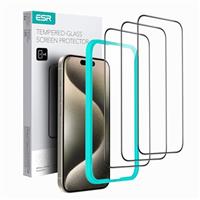 ESR for iPhone 12 Pro Max Screen Protector, Tempered-Glass with Easy Installation Frame compatible with iPhone 12 Pro Max, Scratch Resistant, Case-Friendly, 3-Pack