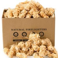 Neviland Natural Firelighters, 200 Pack Fire Lighters for Wood Burners, Quick Wood Wax BBQ Fire Starters, Ideal for Stoves, Barbecue, Fire Pit, Pizza Oven