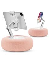 Viozon Tablet Stand with Pillow, Kindle Holder, Compatible with 4.7"-13" Phone/Tablet, iPad, iPhone, Google, Kindle, 360Adjustable Phone Holder for Bed, Soft Plush Fabric, Detachable Bowl