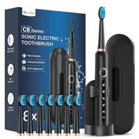 Electric Toothbrush for Adults and Kids, Sonic Toothbrushes with 8 Brush Heads and Travel Case Toothbrush Holder
