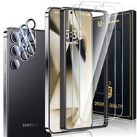 UniqueMe for Samsung Galaxy S25 Plus/S25+ Screen Protector - 2+2 Pack Tempered Glass and Camera Lens Protector [Support Fingerprint] Anti Scratch HD Clear Protective Film with Lens Cover - 6.7 Inch