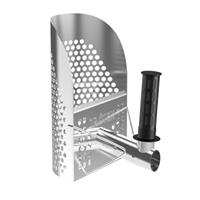 DR.TEK Metal Detector Heavy Duty Double Serrated Shovel and Stainless Steel Sand Scoop for Metal Detecting