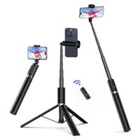 ATUMTEK 1.74m Selfie Stick Tripod, Extendable Aluminum Tripo