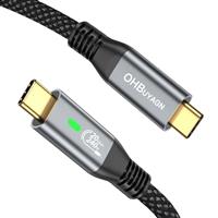 OHBUYAGN USB C to HDMI Cable 4K@60Hz,Right Angle UHD Thunder