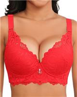Svmer Push Up Lace Bra for Women Underwire Plus Size Comfortable Brassiere