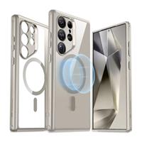 ESR for Samsung Galaxy S24 Ultra Case, Compatible with MagSafe, Magnetic Case for Samsung S24 Ultra, Military-Grade Protection, Yellowing Resistant, Classic Hybrid Case (HaloLock), Clear Black