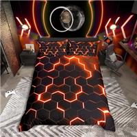 Homewish Orange Black Bedding Single Teen Boys Fashion Neon