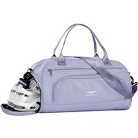 FIORETTO Womens Mens Sports Gym Bag Duffle Bag with Shoes Compartment, Weekend Travel Bag Overnight Bag for Women, Water Resistant Holdall Hospital Bag for Swimming Leopard Print