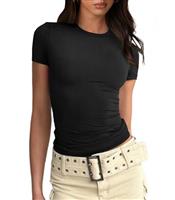 Aokosor Womens T Shirts Ladies Tops Summer Short Sleeve Shirt Basic Tee