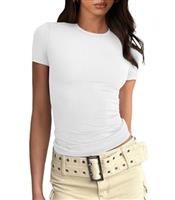 Aokosor Womens T Shirts Ladies Tops Summer Short Sleeve Shirt Basic Tee