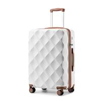 British Traveller Cabin Suitcase Hard Shell Carry On Hand Luggage Suitcase with 4 Wheels Spinner and TSA Lock