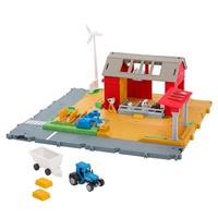Matchbox Toy Car Playset, Action Drivers Farm Adventure Set with 1:64 Scale Tractor, Trailer, 2 Hay Bales & Detachable Goat, Horse & Cow Figures, Realistic Sounds, HRY42