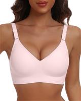 HORISUN Wireless Push Up Full Coverage Bra for Women Seamless Bras with Soft Support Regular and Plus Size