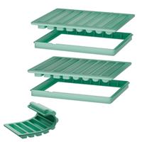 Long Ice Cube Trays for Water Bottles - Silicone Ice Stick Mold with Support Fame for Freezer, Ice Cube Maker for Chilling Whiskey, Cocktails, Coffee - Reusable Easy-Release Ice Tray (Pack of 2)