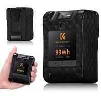 K&F Concept V Mount Battery 99Wh (6700mAh) Mini V-Mount Battery with PD 65W Charging & OLED Display, 2xD-TAP/USB-C/USB-A/BP Output for BMPCC 4K 6K Camcorders Sony Canon Cameras