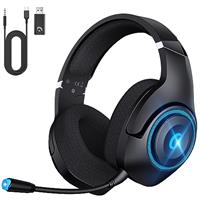 Gaming Headset, 2.4GHz USB Wireless Gaming Headset for PS5/PS4/PC/MAC, Gaming Headphones with Removable Microphone, ENC Noise Cancelling, Bluetooth 5.2, 40H Battery, 3.5 mm Wired Xbox Series Headset