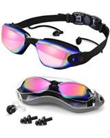 Victoper Swimming Goggles Adult Men&Women, Anti Fog Swim Goggles Adults UV Protection Swimming Goggles Adults No Leaking Swim Glasses for Men and Women One-Piece Earplugs Adult Swimming Goggles
