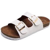 ONCAI Men's Slide Sandal Summer Beach Indoor and Outdoor Anti-skidding Flat Cork Sandals with Two Adjustable Straps