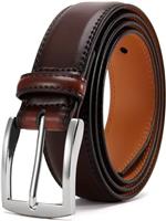 DOOPAI Mens Dress Belt -Genuine Leather Dress Belts For Men,Casual Suit Jeans Belt-Single Prong Buckle black belt