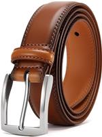 DOOPAI Mens Dress Belt -Genuine Leather Dress Belts For Men,Casual Suit Jeans Belt-Single Prong Buckle black belt