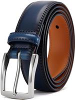 DOOPAI Mens Dress Belt -Genuine Leather Dress Belts For Men,Casual Suit Jeans Belt-Single Prong Buckle black belt