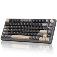 RK ROYAL KLUDGE M75 Mechanical Keyboard, 2.4GHz Wireless/Bluetooth/USB-C Wired Gaming Keyboard 75% Layout 81 Keys with OLED Smart Display & Knob, RGB Backlight Hot-Swappable