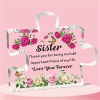 QMVMV Gifts for Mum Acrylic Block Puzzle Mum Gifts Birthday