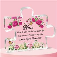 QMVMV Nan Gifts from Grandson Granddaughter Acrylic Block Pu
