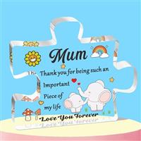 QMVMV Gifts for Mum Acrylic Block Puzzle Mum Gifts Birthday