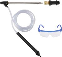 24 FT Pressure Washer Telescoping Wand with Power Washer Extension Wands, Brush Head, Gutter Cleaner, 7 Spray Nozzle Tips, 2 Hose Adapters and Support Belt