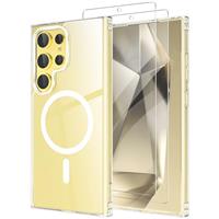 YIRSUR Magnetic for Samsung S24 FE Case with 2 Pack Screen P