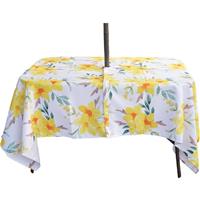 Eternal Beauty Rectangle Indoor & Outdoor Waterproof Tablecloth with Umbrella Hole and Zipper for Patio Garden Party and BBQ