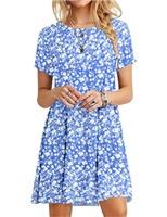 MOLERANI Summer Dresses for Women UK Casual T-Shirt Dress Short Sleeve Ladies Beach Dress