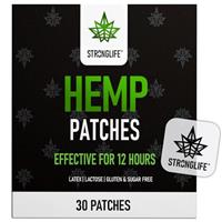 StrongLife Hemp Patches - 30 Hemp Oil Patches - 70mg per Pack with Total of 2100mg -12 Hour Transdermal Adhesive Clear Patchese - Hemp Cream Topical Alternative