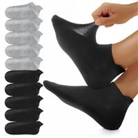 YouShow Cotton Trainer Socks 10 Pairs, Ankle Socks for Men and Women Sports Socks Non Slip Running Socks Anti Blister