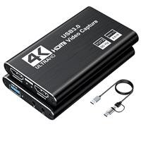 XIIXMASK Video Capture Card, Audio Video Capture Card, USB 3.0 Capture Card 4K HDMI Loop-Out