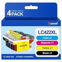 Gureef 604XL Ink Cartridges Replacement for Epson 604 Ink Cartridge Multipack for Epson XP2200 ink cartridges Expression Home XP-2205 XP-3200 XP-3205 XP-4200 XP-4205 Workforce WF-2930 WF-2935 (4 Pack)