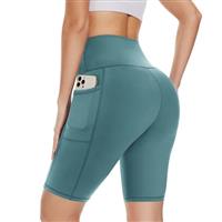 DDOBB Cycling Shorts Women with Pockets High Waist Gym Shorts Tummy Control Tights Soft Strech Pants for Running Yoga