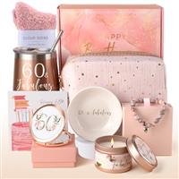 Anforsun Birthday Gifts for Women, Birthday Hampers for Her Happy Birthday Pamper Gifts Basket for Wife, Mom, Sister, Friends, Coworker, 16 18 21 30 40 50 60 Birthday Gift Ideas