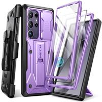 Tongate Compatible with Samsung Galaxy S24 Ultra Case, [Bulit-in Screen Protector & Slide Camera Cover] [2 Front Frame]