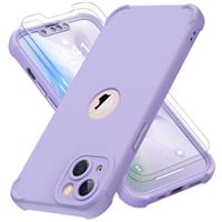 ORETECH for iPhone 14 Case 6.1 inch, with [2 Pack Screen Protector] [Camera Lens Guard] [15FT Military Grade Drop Test] 360 Shockproof Slim Fit Design Rubber Bumper Phone Cover