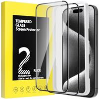 Autoban for iPhone 15 Pro Max Screen Protector 6.7-inch, 2 Pack Tempered Glass Film 9H Hardness Anti-Scratch Anti-Shatter Anti-Impact Bubble Free Ultra Resistant with Installation Tool