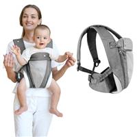Aolso Baby Carrier, 4-in-1 Baby Carrier Newborn to Toddler, Baby Sling Carrier, Breathable Zipper & Belt, Front and Back Adjustable Baby Sling Carrier for Toddlers, Baby Holder for 7-40lbs