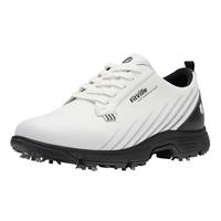 FitVille Mens Golf Shoes Extra Wide Fit with Spikes Professional Spiked Golf Shoes for Men V2