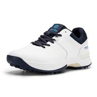 FitVille Mens Golf Shoes Extra Wide Fit Casual Trainers Water Resistant Non Slip Outdoor Spiked Trainers for Golf Training