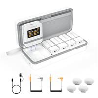 COMICA Vimo Q Wireless Lavalier Microphone with 4 Transmitters and 1 Receiver, 48kHz/24bit Audio Quality, Noise Cancellation, 22H Duration, 200M Range, Microphones for DSLR Camera, iPhone, Android