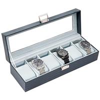 ProCase Watch Box for Men, Watch Display Case Mens Watch Box Organizer, Watch Cases for Men Watch Storage, Watch Holder Organizer with Glass Lid