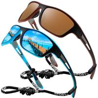 Sports Sunglasses Mens Womens Polarised For Travel Driving Cycling Fishing Hiking Ultralight Wrap Around Glasses Rope Strap 100% UV400 Protection